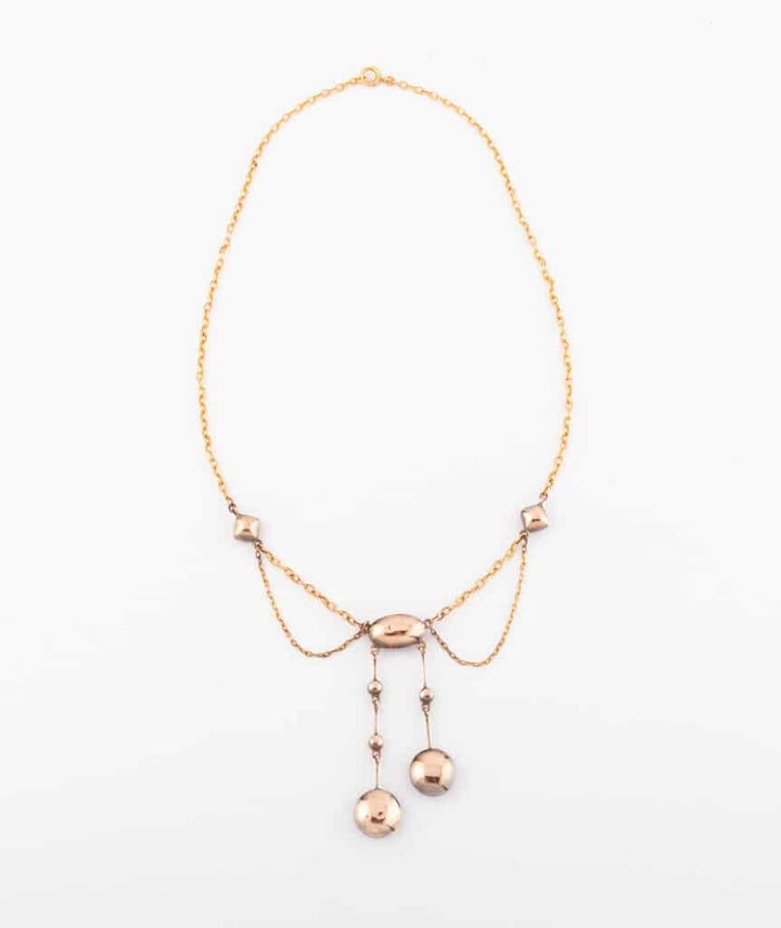 Collier ancien grenats de Perpignan Gaya dos
