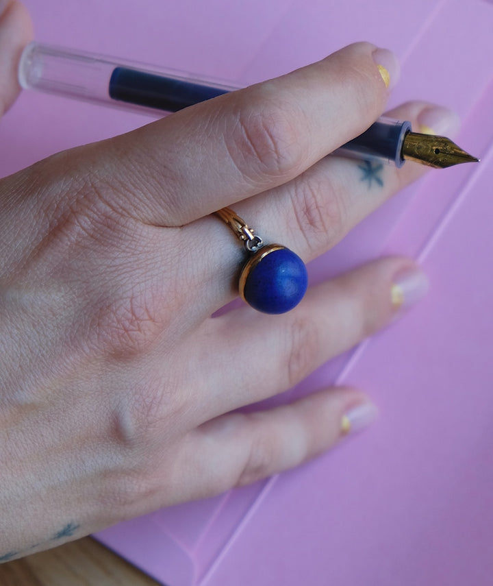 Bague ancienne lapis lazuli "Tugal"