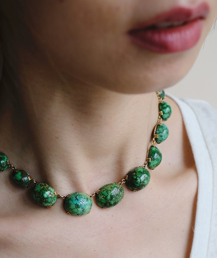 Collier rivière turquoises "Erendira" ambiance