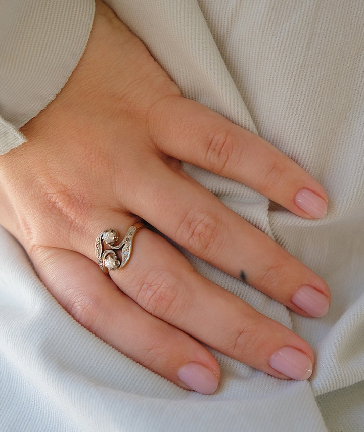 Bague toi et moi diamants "Pal"