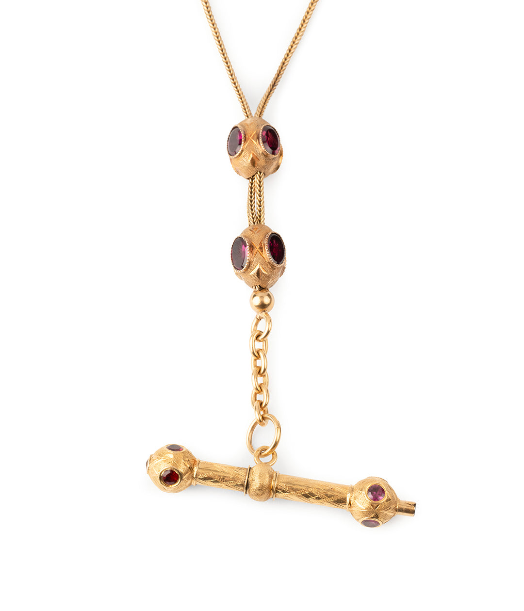 Ancien-collier-chaine-de-montre-Napoleon-III-or-rose-Auda