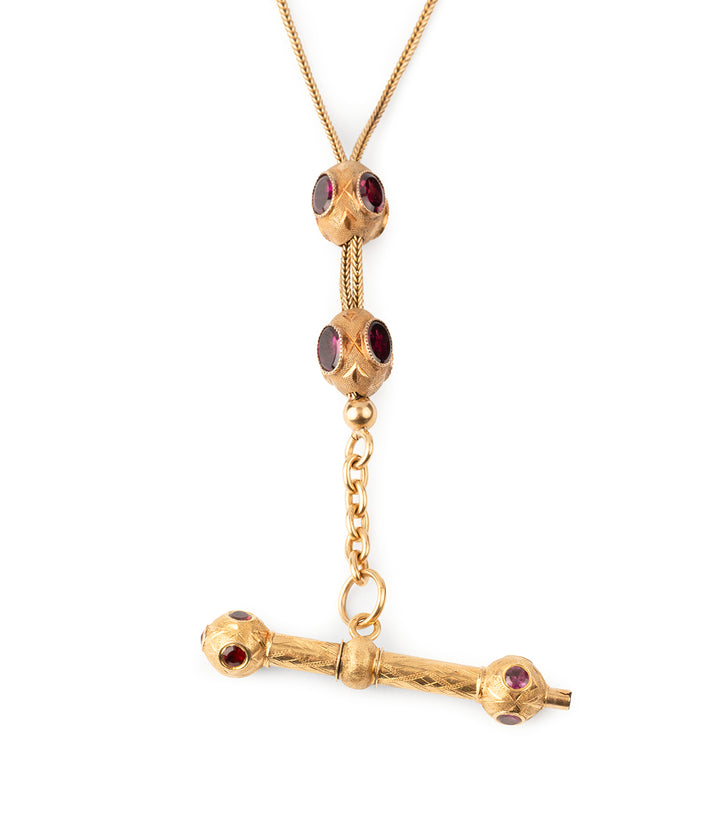 Ancien-collier-chaine-de-montre-Napoleon-III-or-rose-Auda