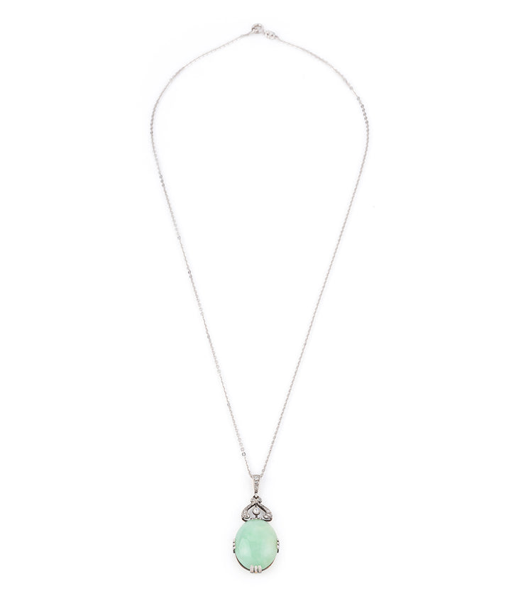 Ancien collier en or, jade et diamants "Pela" - Caillou Paris