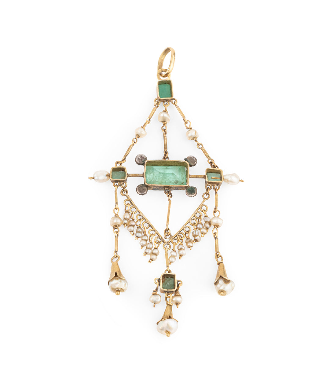 Ancien-pendentif-emeraudes-perles-Wennie-Caillou-Paris
