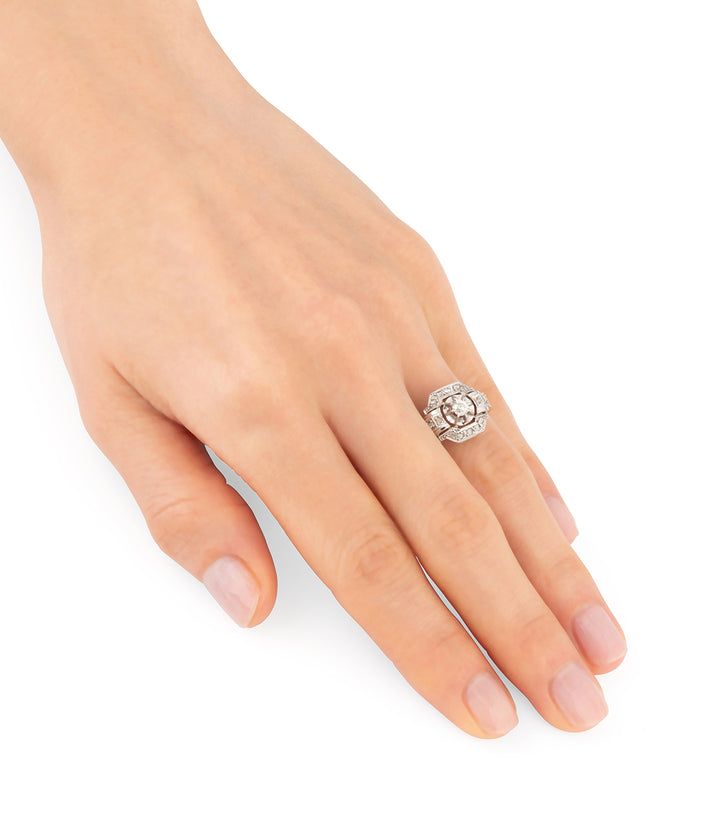 Bague Art déco en diamants "Carita"
