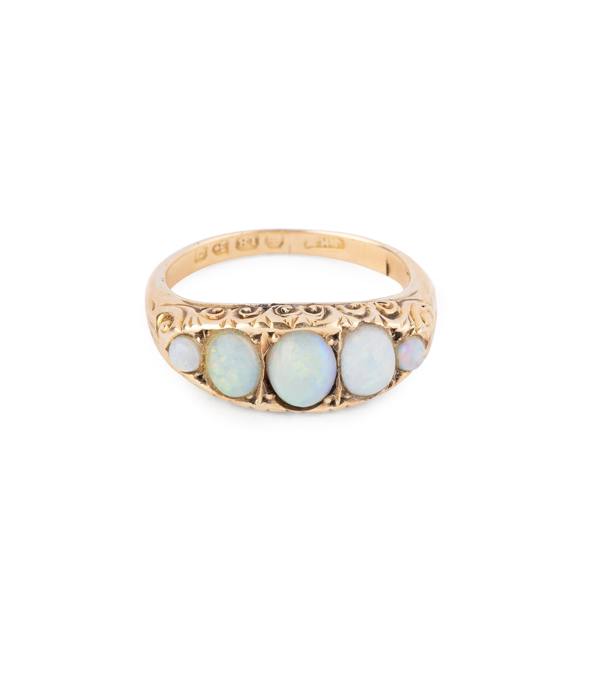 Ancienne bague jarretière opale "Vikesh" - Caillou Paris