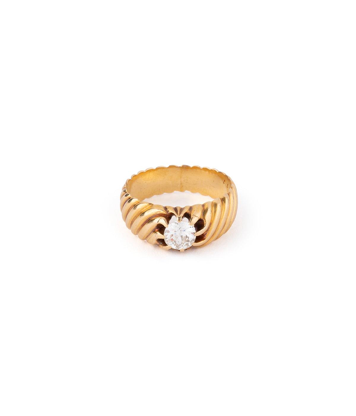 Ancienne bague jonc diamant "Avak" - Caillou Paris