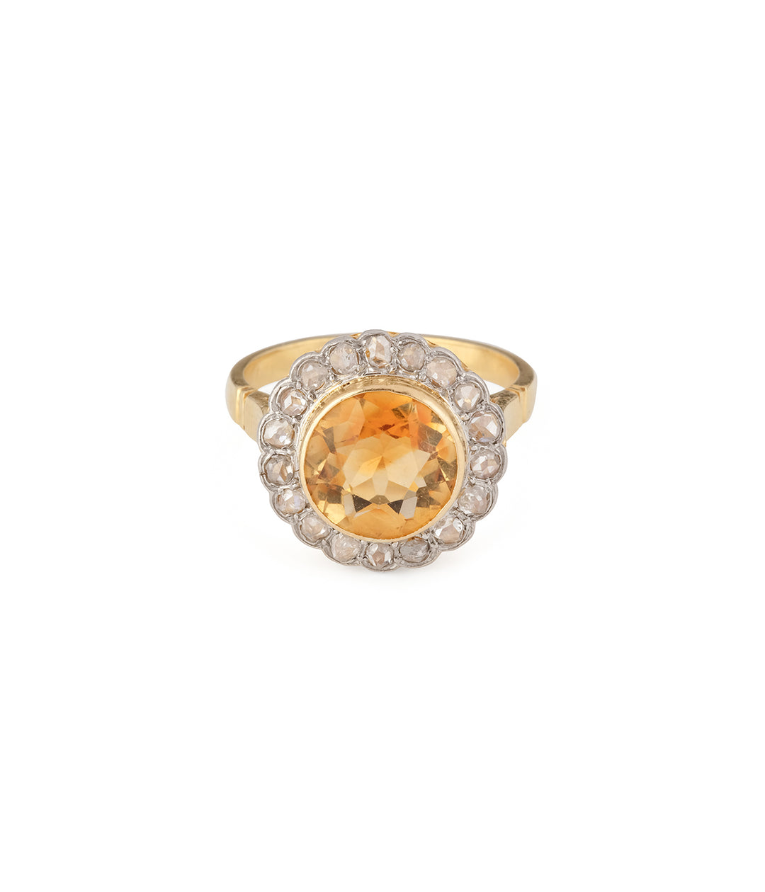 Ancienne-bague-marguerite-citrine-diamants-Valeda-Caillou-Paris