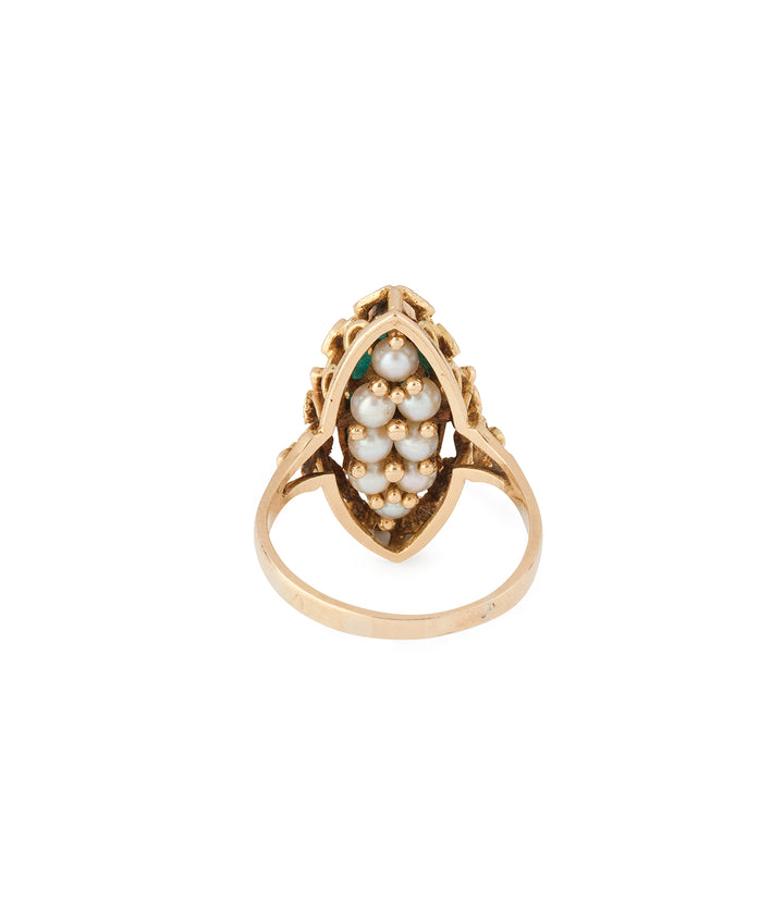 Ancienne-bague-marquise-pivotante-perle-amazonite-Odet-Caillou-Paris