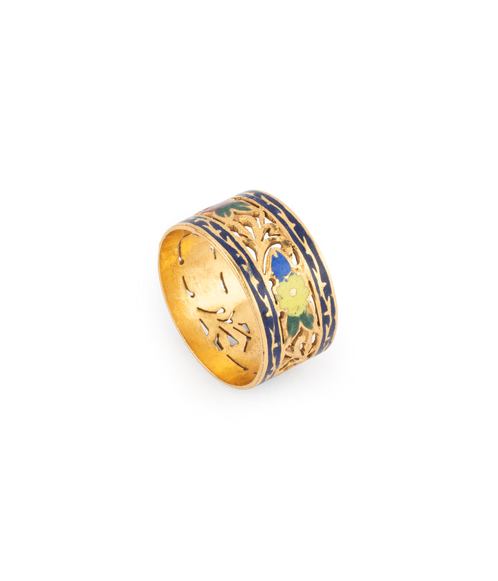 Ancienne-bague-or-email-Nari-Caillou-Paris
