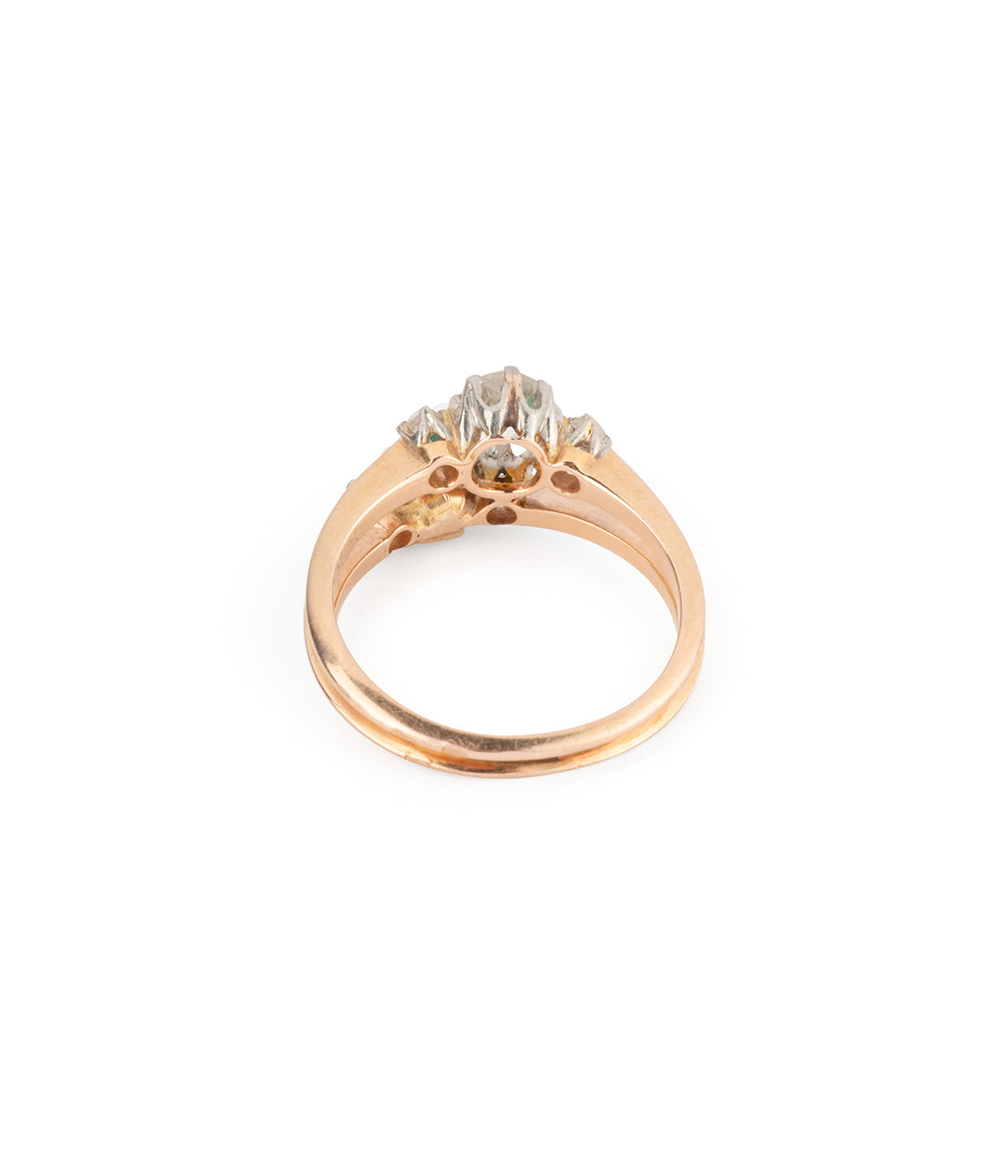Ancienne-bague-toi-et-moi-diamants-emeraude-Kika-Caillou-Paris