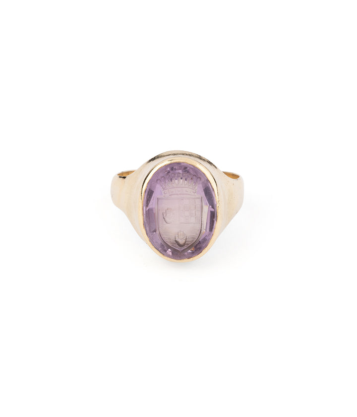 Antique signet ring amethyst intaglio "Adda" - Caillou Paris