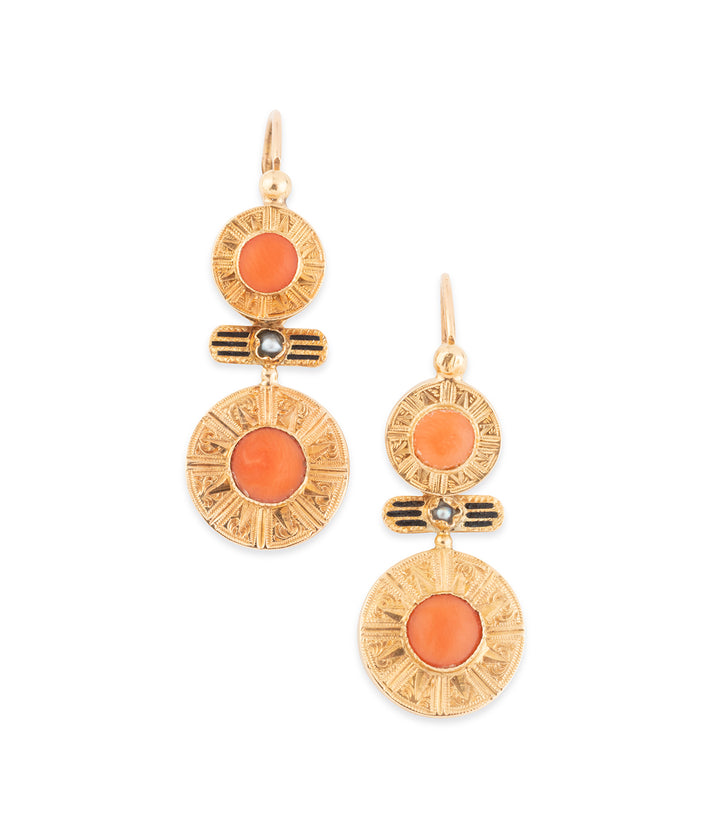 Anciennes-boucles-oreilles-corail-Pattie