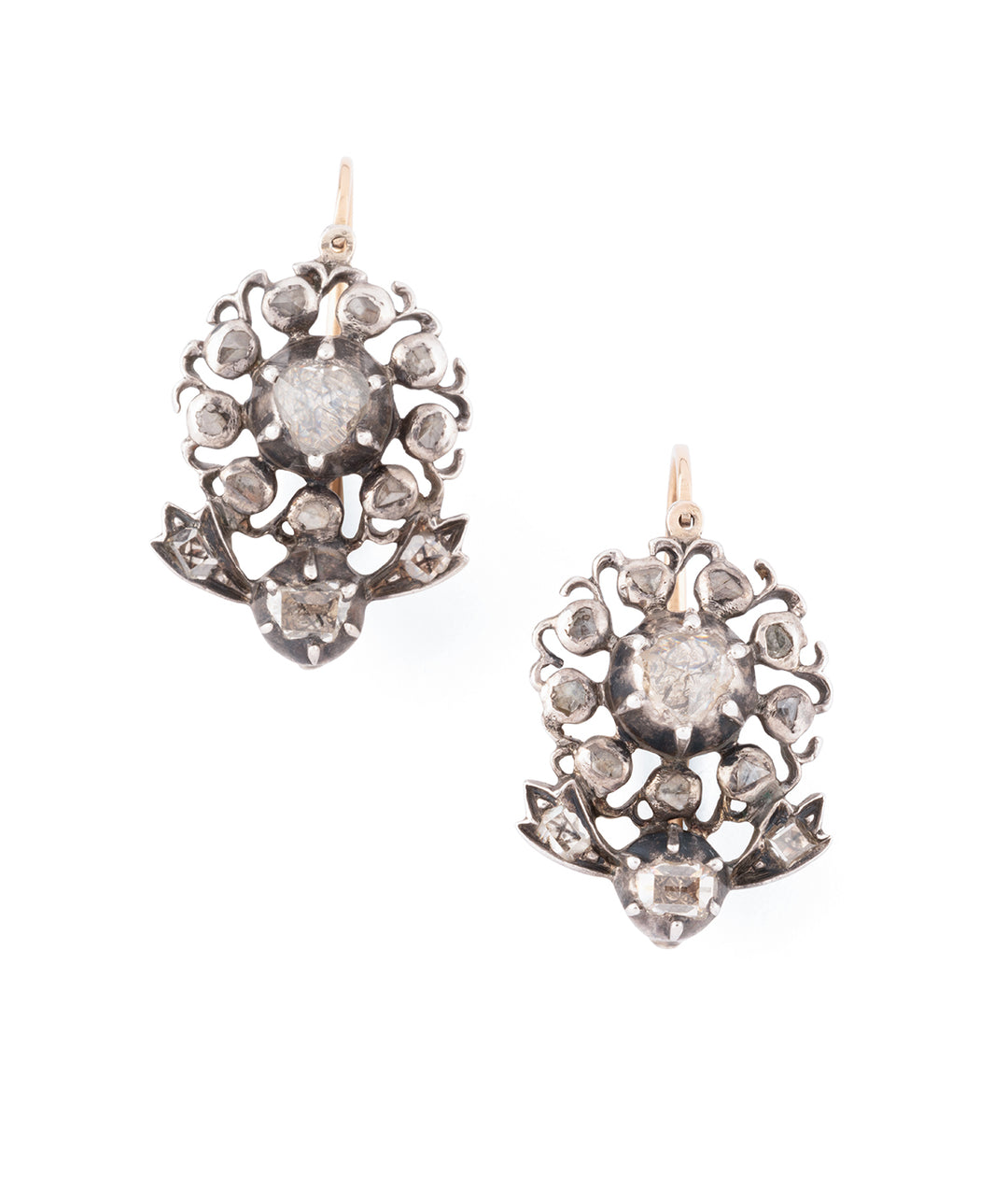 Anciennes boucles oreilles diamants diamants "Patxika" - Caillou Paris