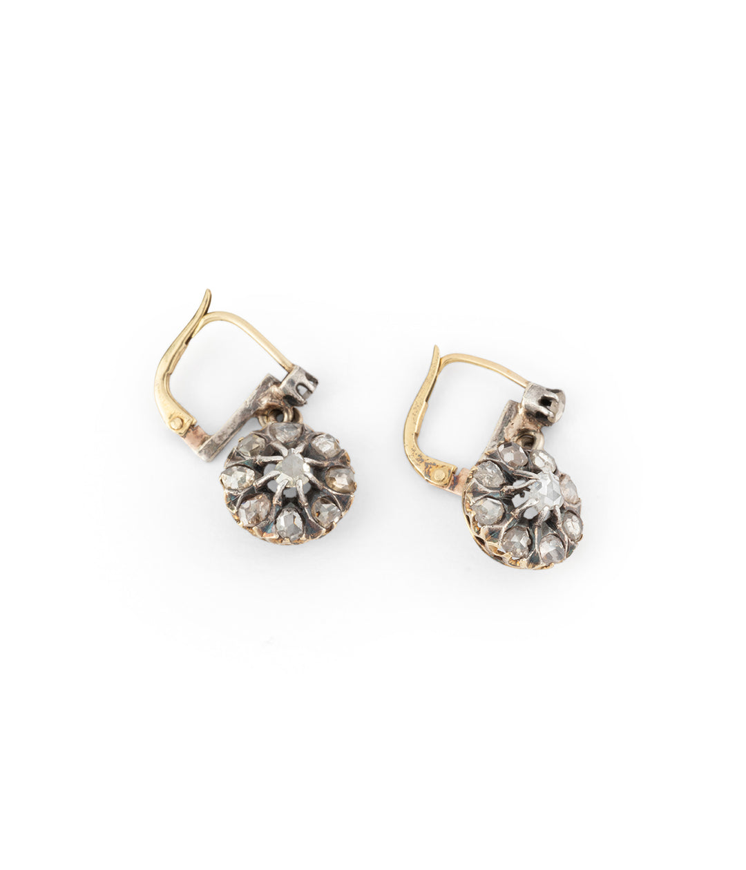 Anciennes boucles oreilles diamants mariage "Tilly" - Caillou Paris