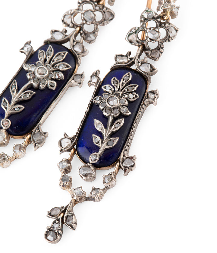 Anciennes-boucles-oreilles-fleurs-diamants-Saria-Caillou-Paris