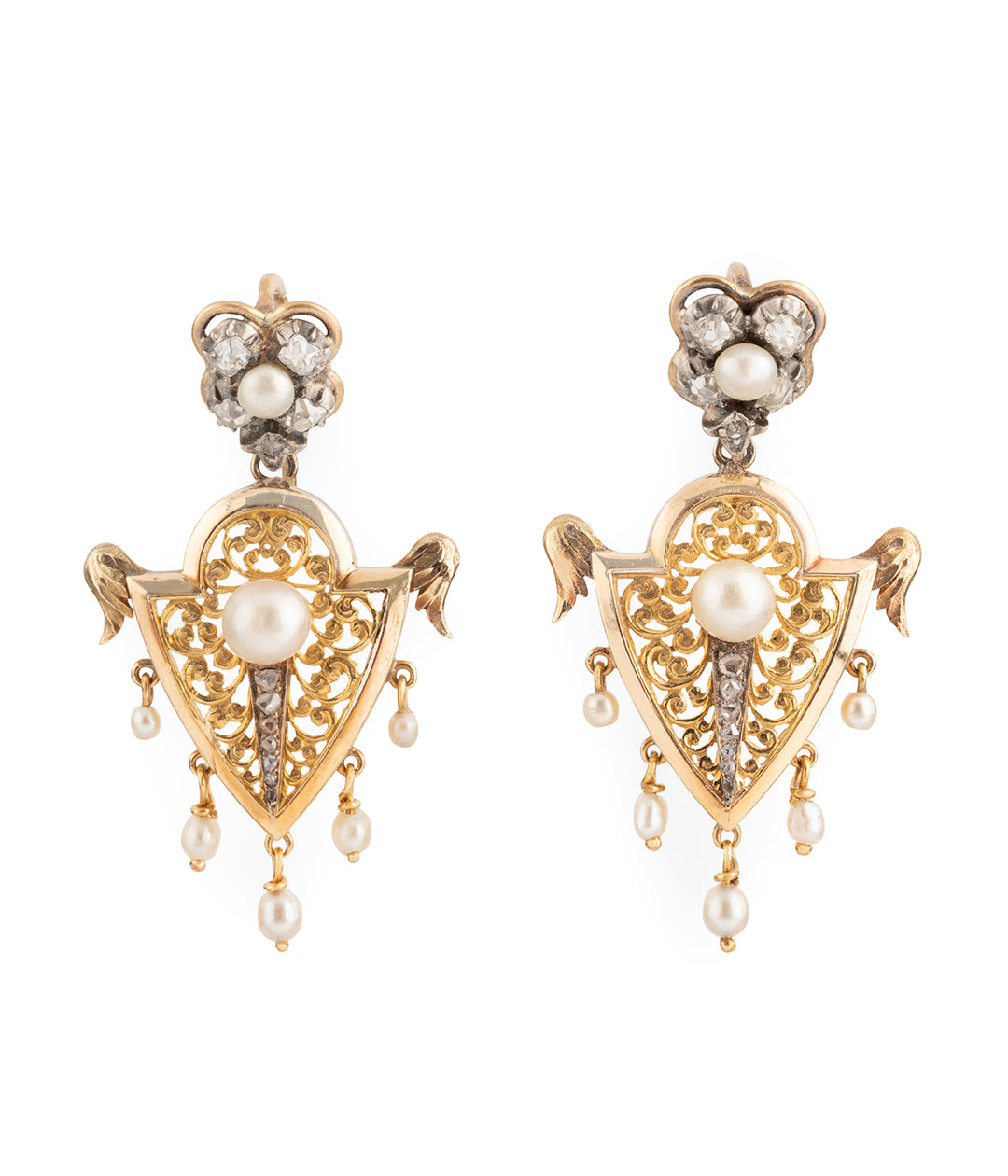 Anciennes-boucles-oreilles-perle-diamants-Chapala-Caillou-Paris