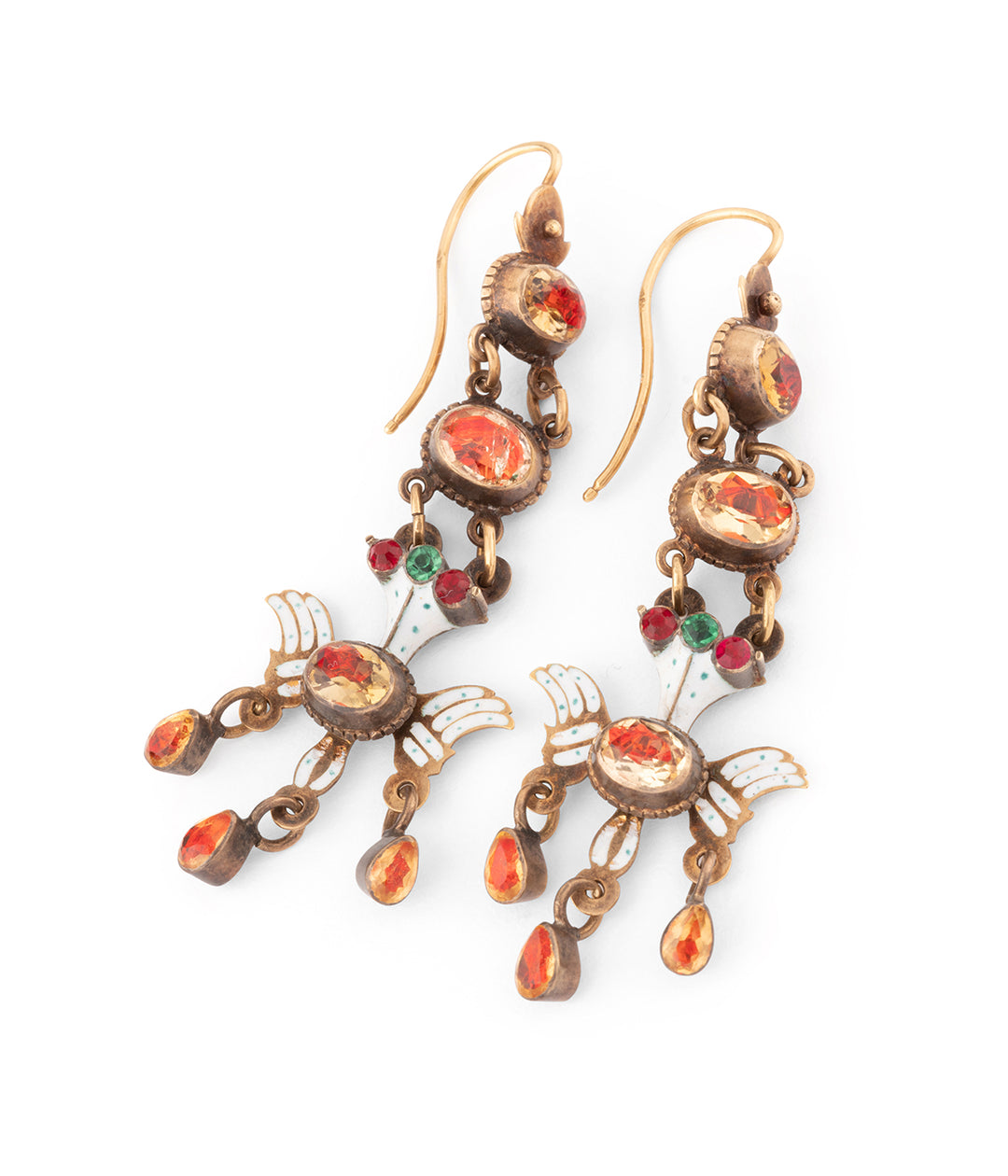 Anciennes boucles oreilles Saint-Esprit d'Aurillac en citrine "Arna" - Caillou Paris