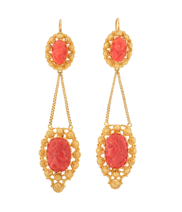 Antique-cameo-coral-earrings-Jona-Caillou-Paris