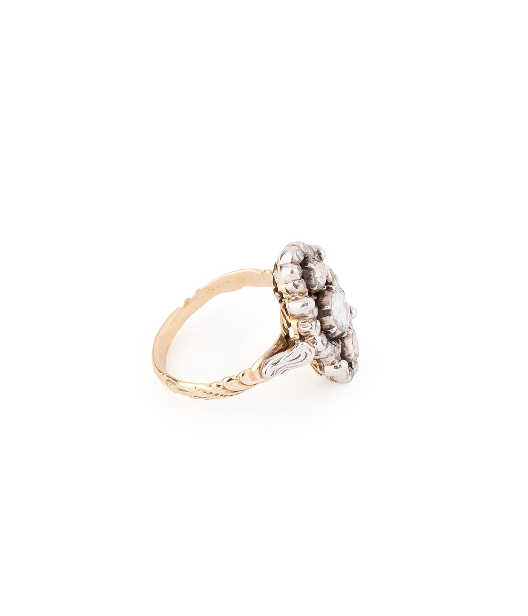 Antique diamond gold ring "Blane" - Caillou Paris