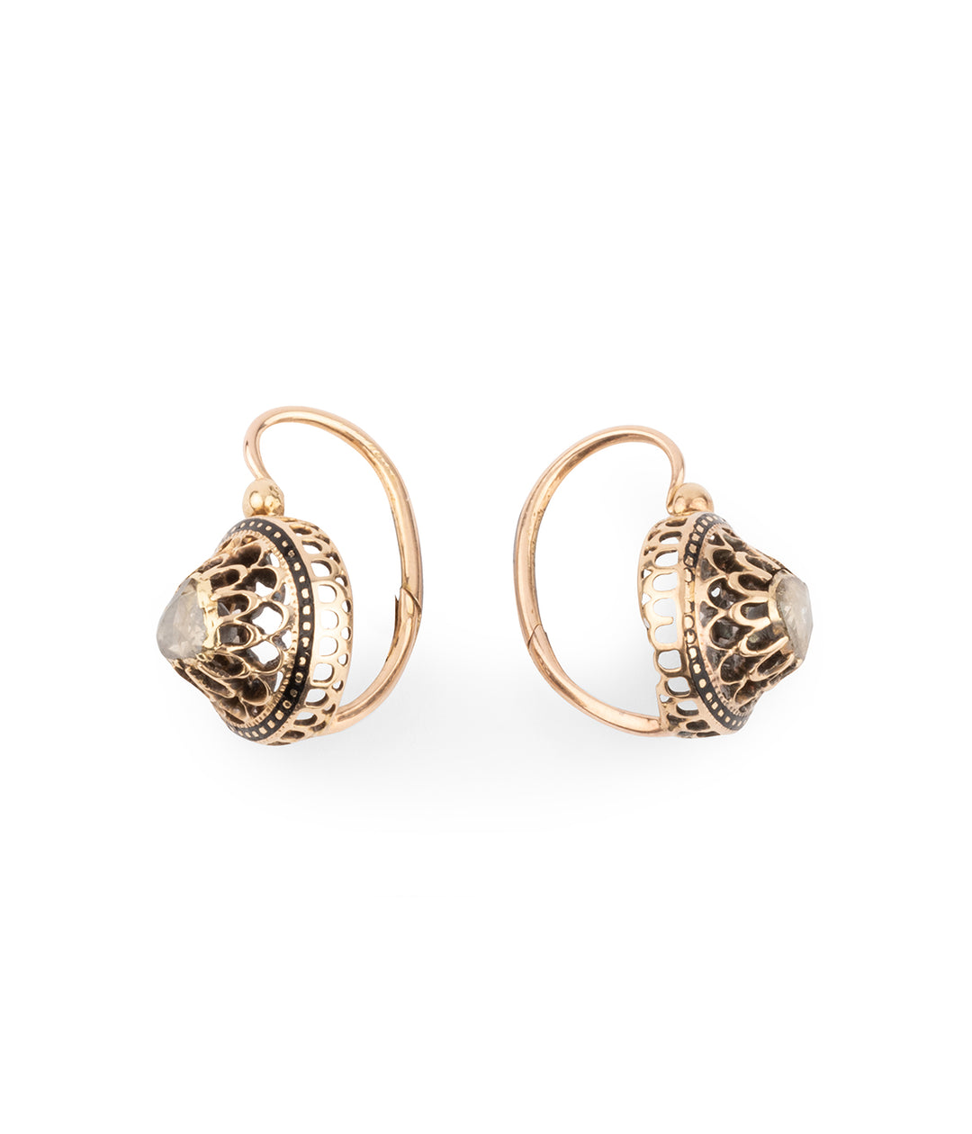 Antique-diamonds-earrings-18k-gold-Sabe