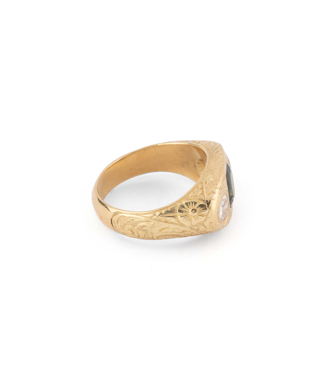 Antique diamonds and sapphire ring gold "Gaddi" - Caillou Paris