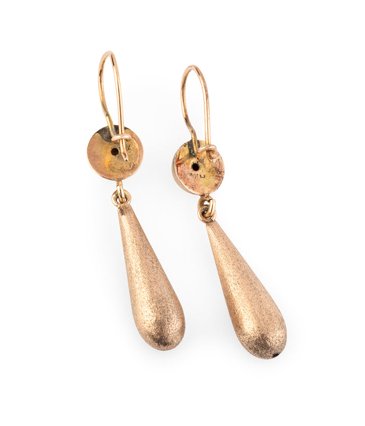 Antique-earrings-pink-gold-Fredel-Caillou-Paris