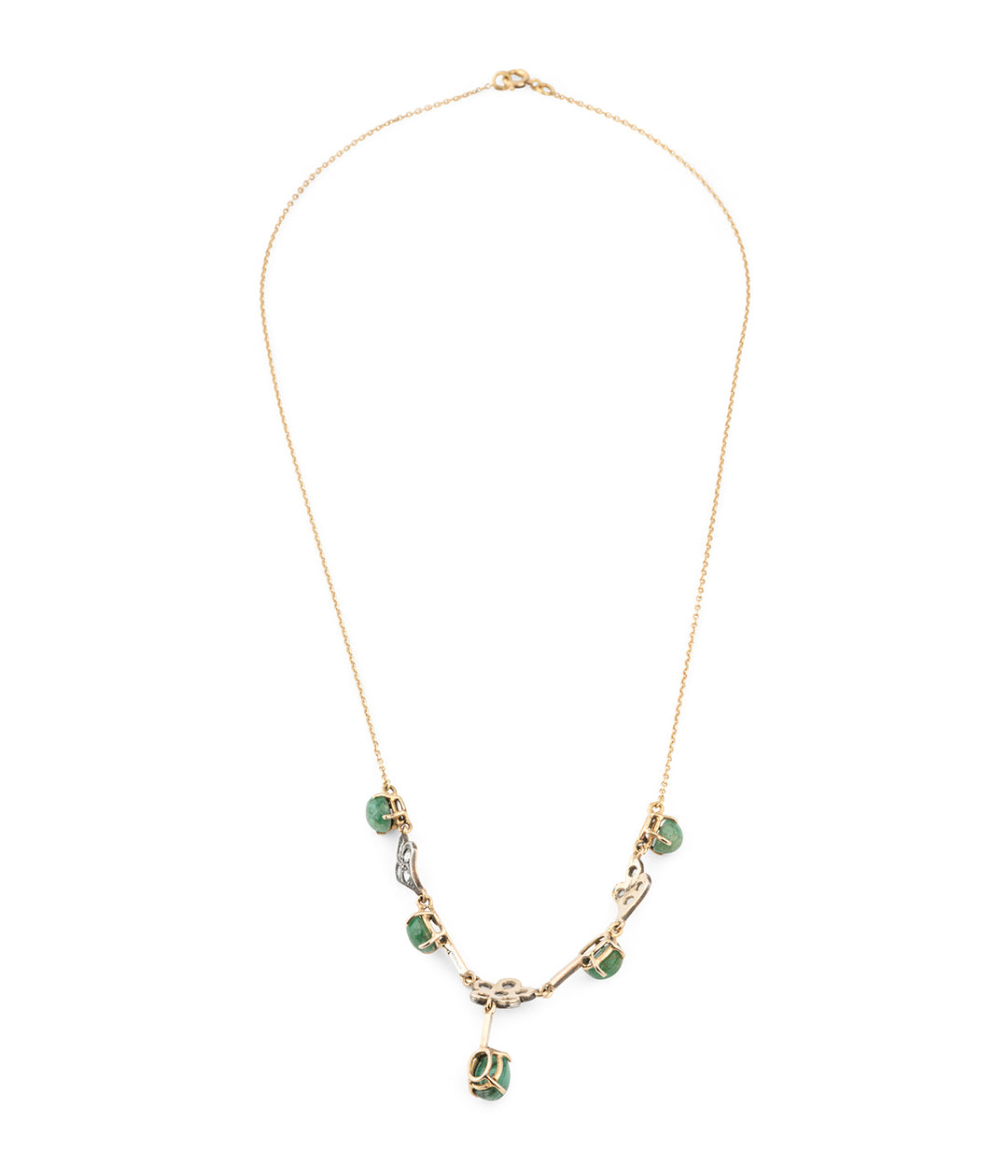 Antique-emerald-necklace-18k-gold-Zyste-Caillou-Paris