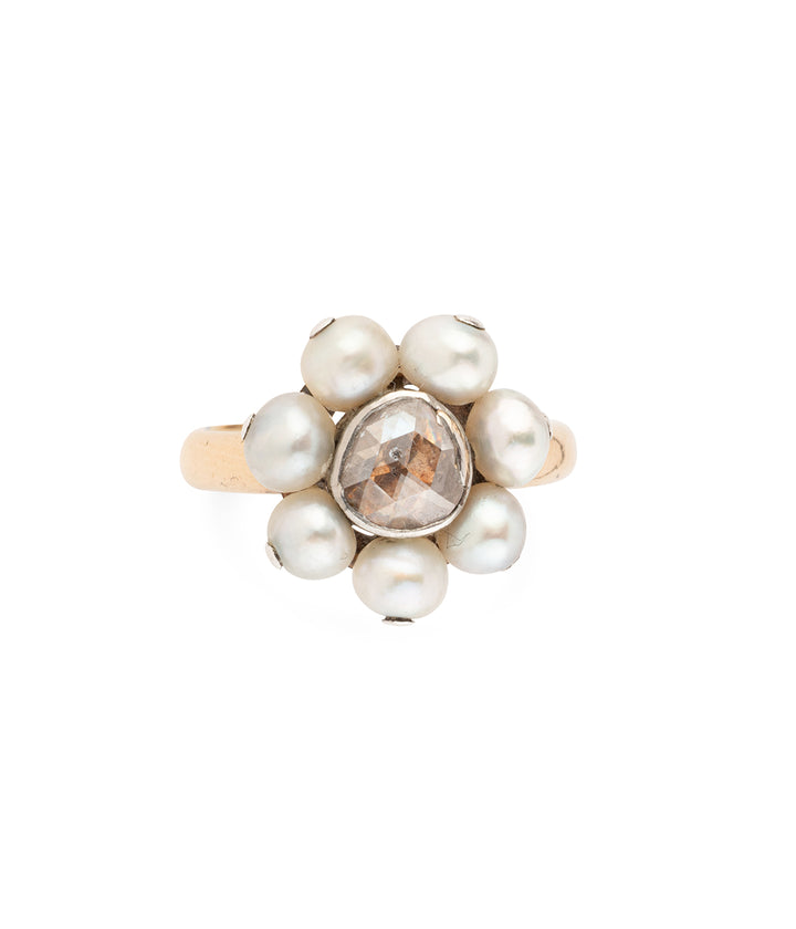Antique-engagement-ring-diamond-pearls-Offy-Caillou-Paris