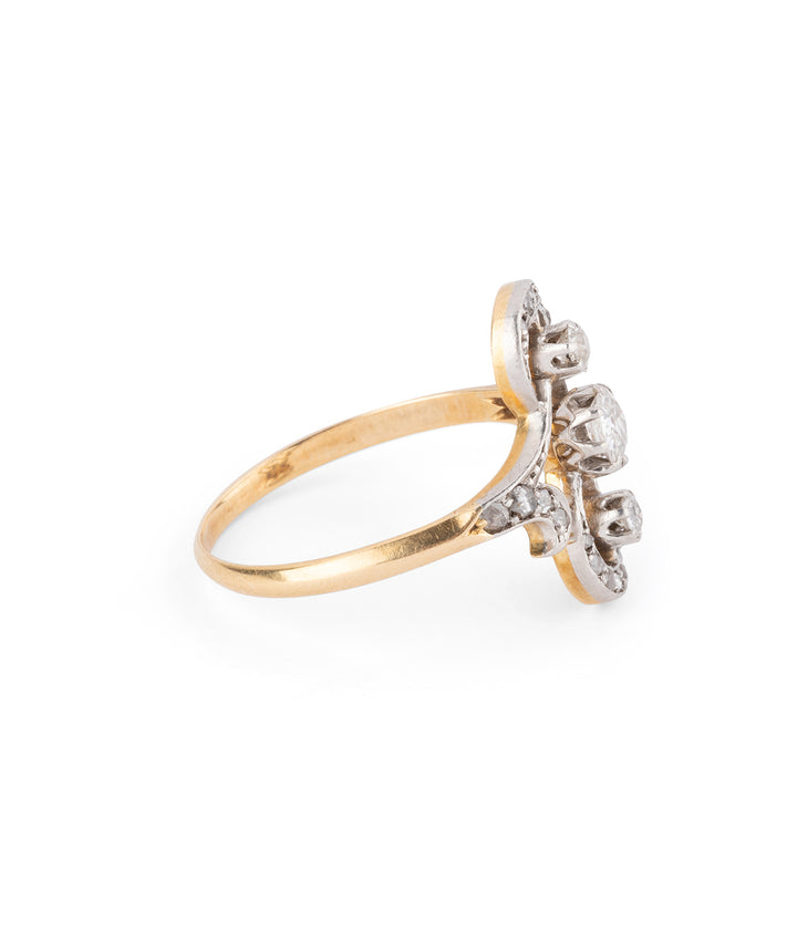 antique engagement ring diamonds "Ailis" - Caillou Paris