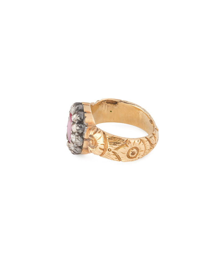 Antique-floral-ring-ruby-diamonds-Placida-Caillou-Paris