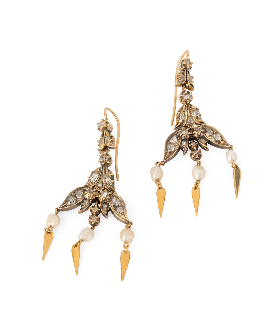Antique-french-earrings-18k-gold-pearls-Pavak-Caillou-Paris