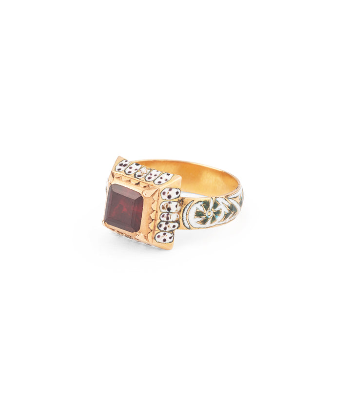 Antique garnet ring "Polian" - Caillou Paris