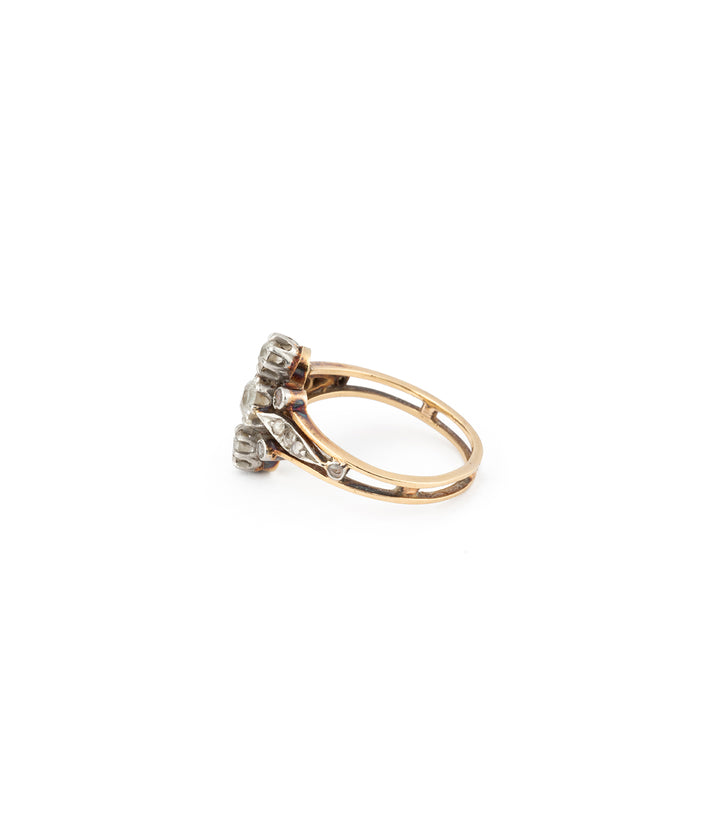 Antique gold diamond engagement ring "Tahitoa" - Caillou Paris