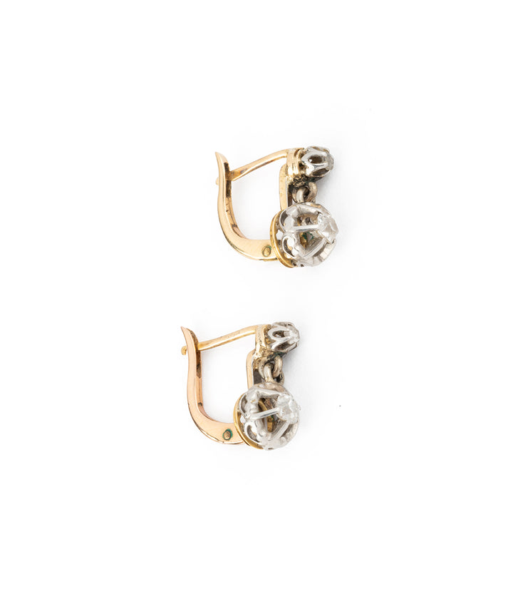 Antique gold diamonds earrings "Eilam" - Caillou Paris