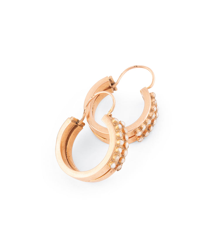 Antique gold hoops "Norma" - Caillou Paris