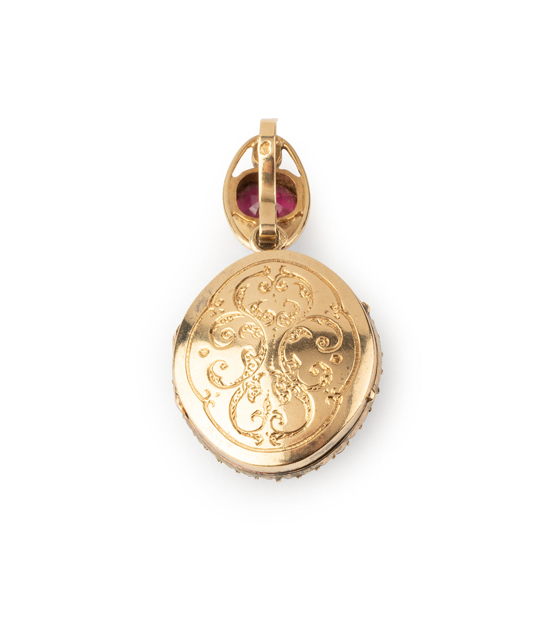 Antique-gold-locket-garnets-Zada