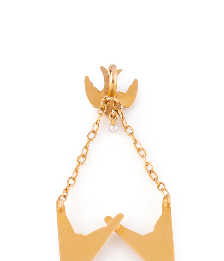 antique gold pearl pendant "Onni" - Caillou Paris