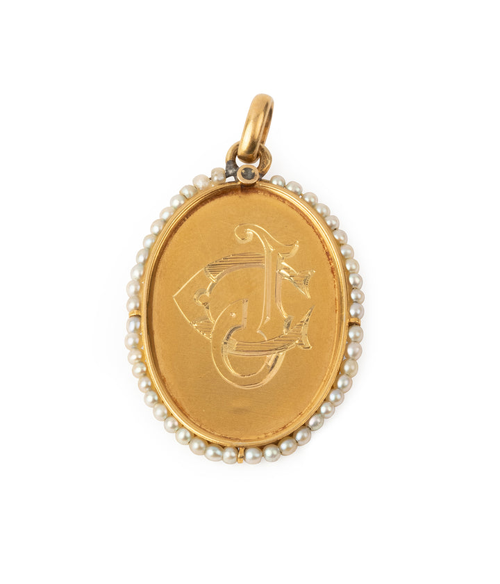 Antique-gold-religious-medal-Virgin-Mary-Kristos