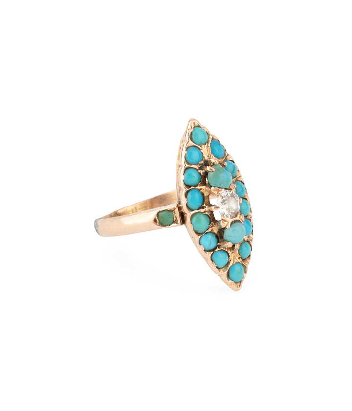 Antique-gold-ring-tuquoises-diamonds-Jaimi-Caillou-Paris