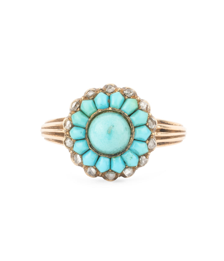 Antique-gold-ring-turquoises-diamonds-Eolia-Caillou-Paris