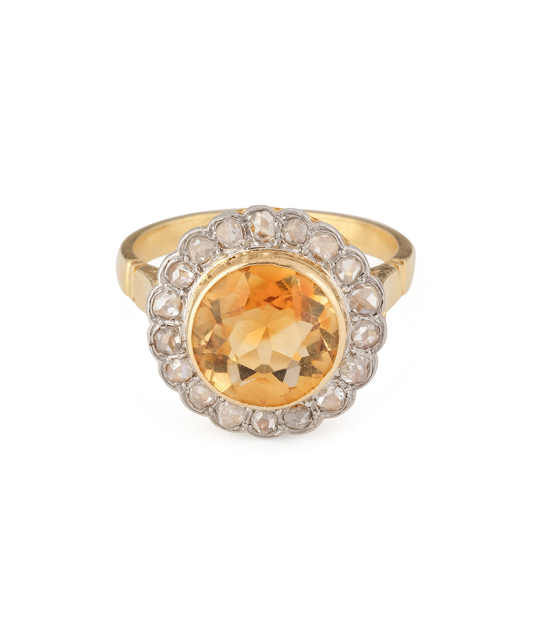 Antique-halo-ring-citrine-Valeda-Caillou-Paris