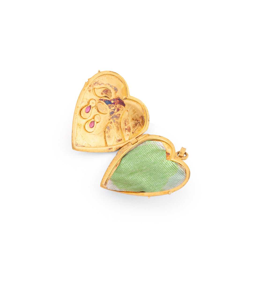 Antique heart locket in gold "Colomo" - Caillou Paris