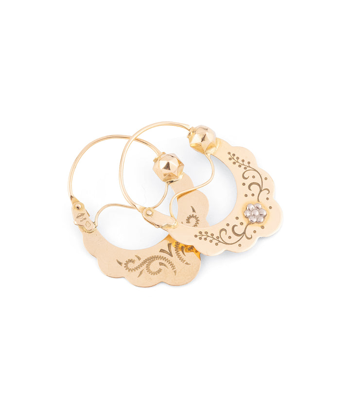 Antique hoops gold "Arna" - Caillou Paris