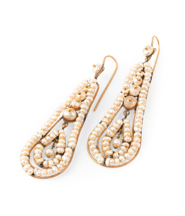 Antique-italian-earrings-gold-pearls-Lew