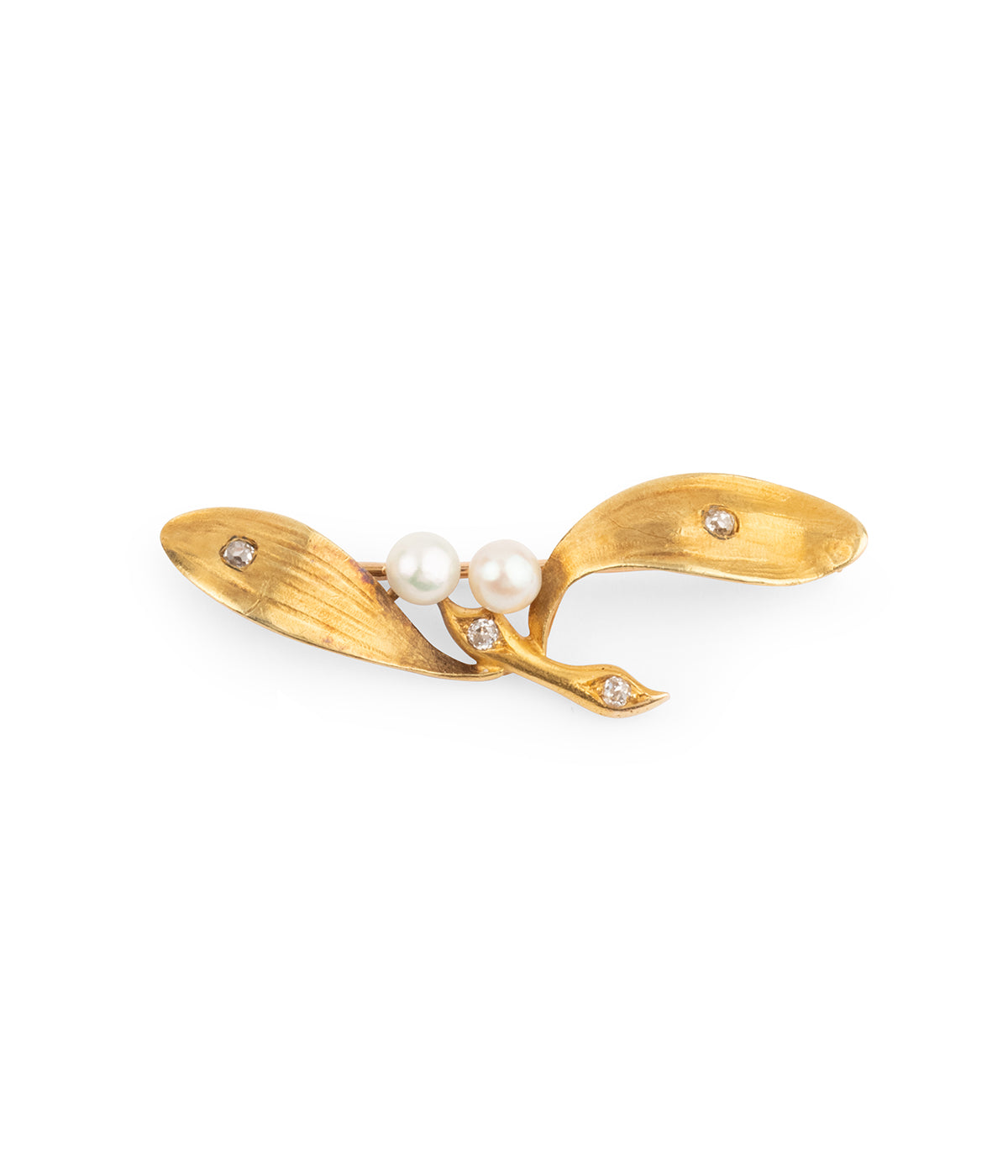 Antique-mistletoe-brooch-18K-gold-Erno