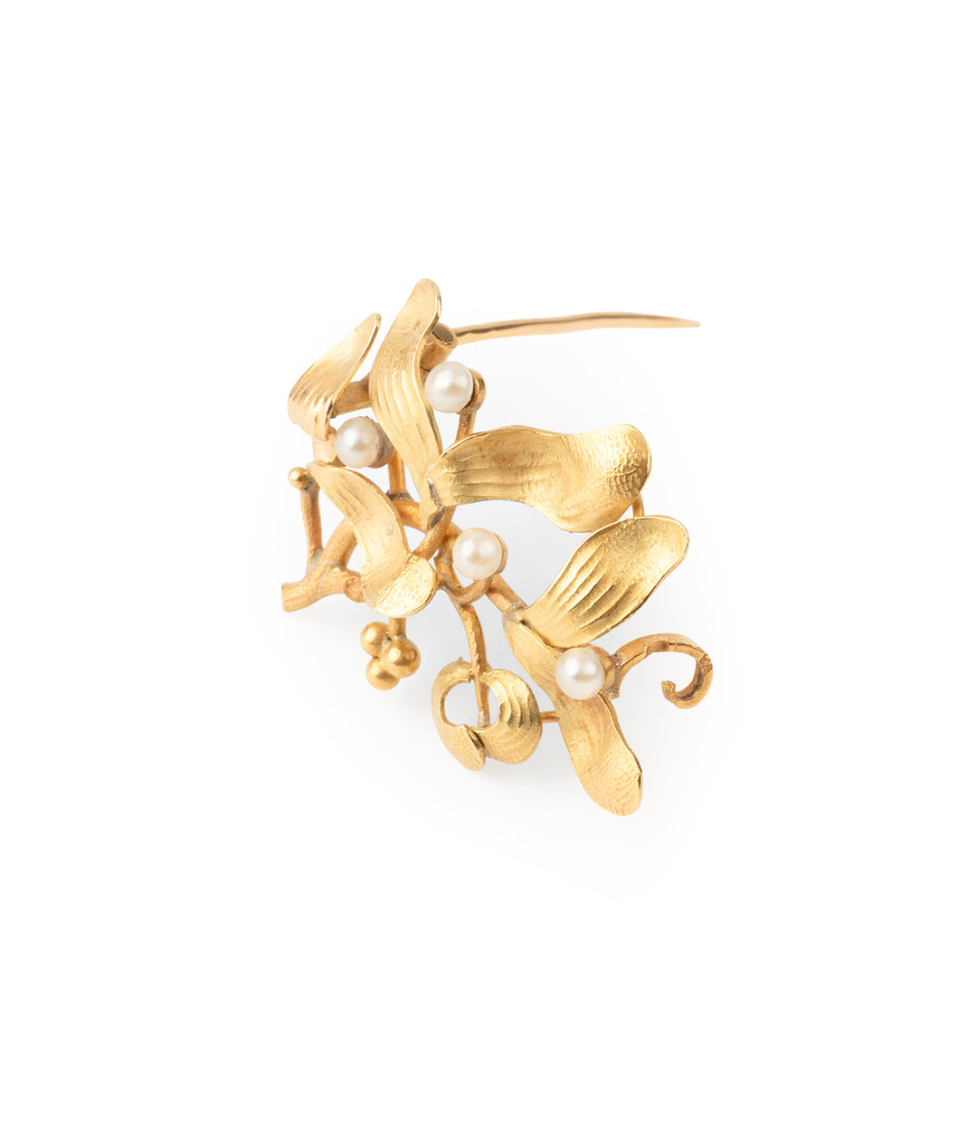 Antique-mistletoe-brooch-18k-gold-Mouna