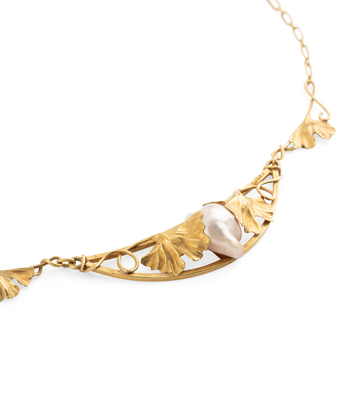 Antique-necklace-gingko-biloba-pearl-Colot-Caillou-Paris
