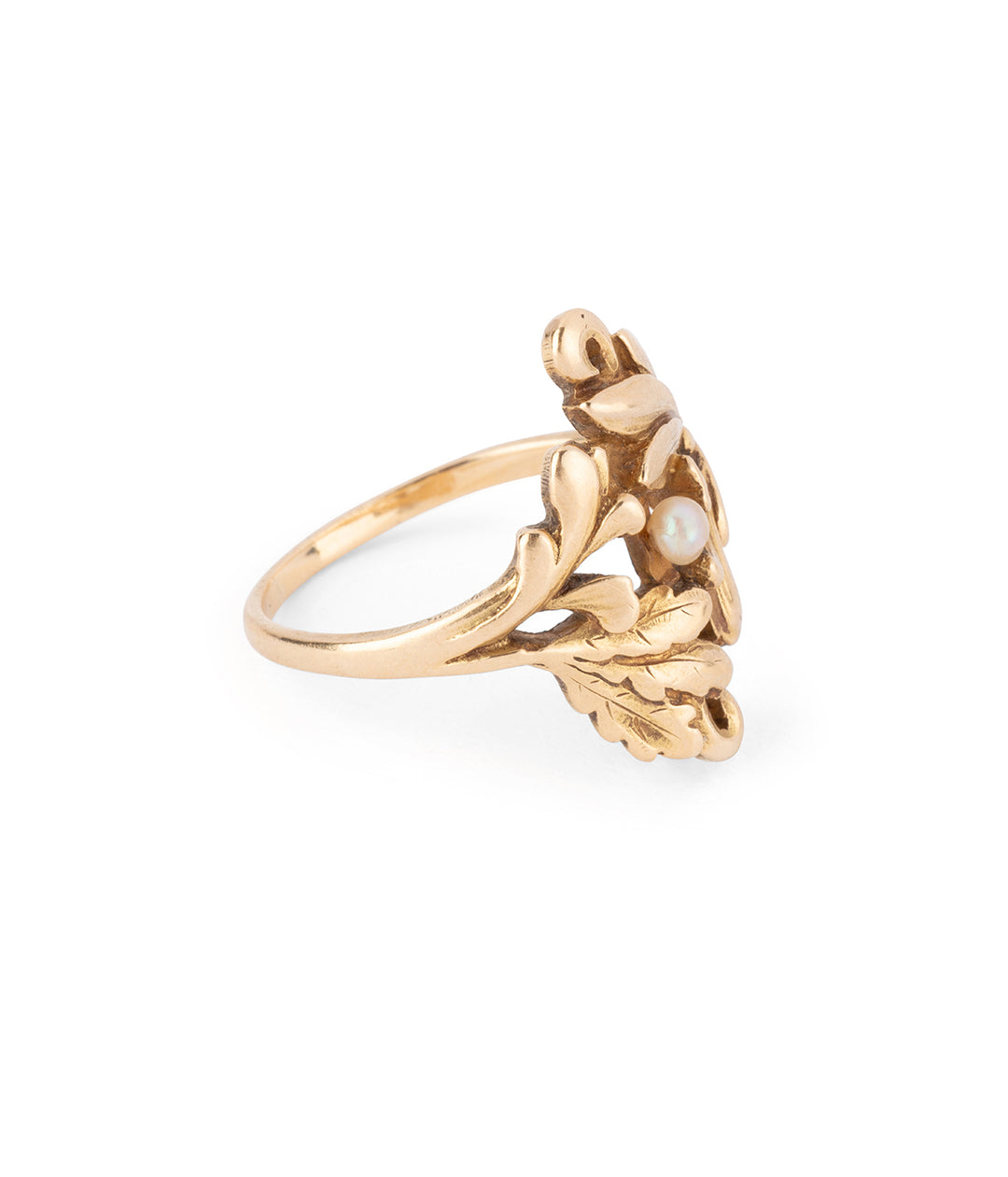 Antique pearl 18k gold ring "Heia" - Caillou Paris
