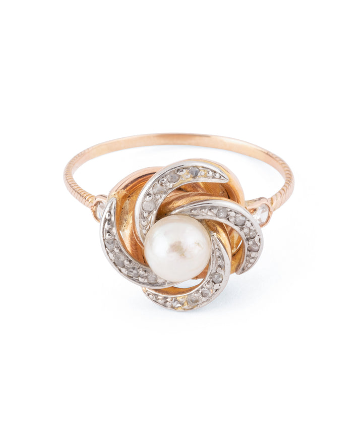 Antique pearl ring 18k "Palak" - Caillou Paris